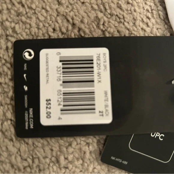 ✅ NWT Nike Toddler 2-Piece Tracksuit Set Size 2T Black/White - Picture 4 of 10